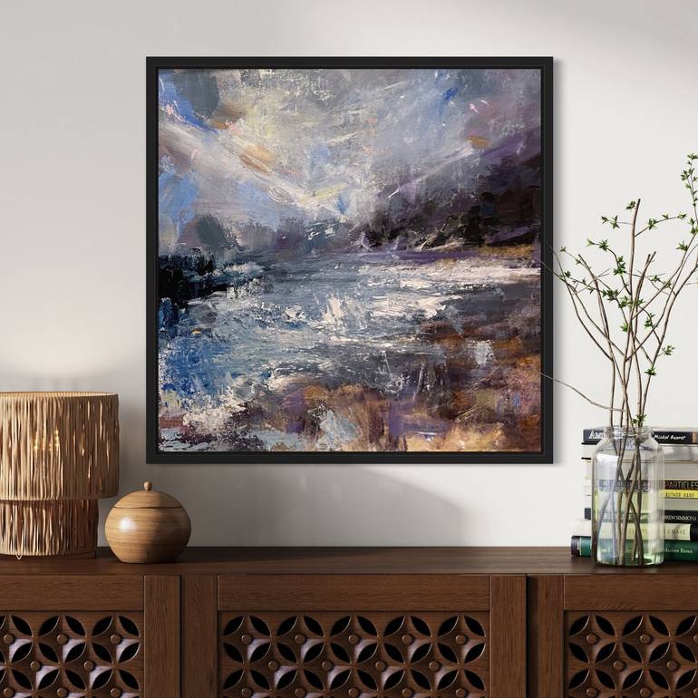 Original Abstract Landscape Painting by Agnieszka Lokaj