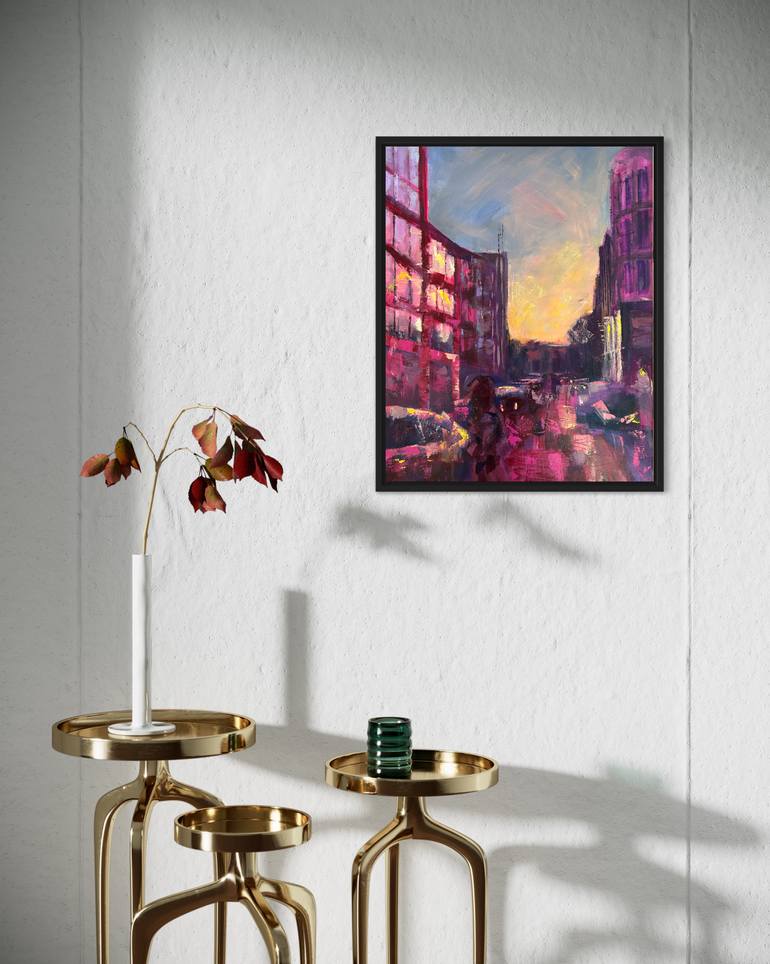 Original Abstract Expressionism Landscape Painting by Agnieszka Lokaj