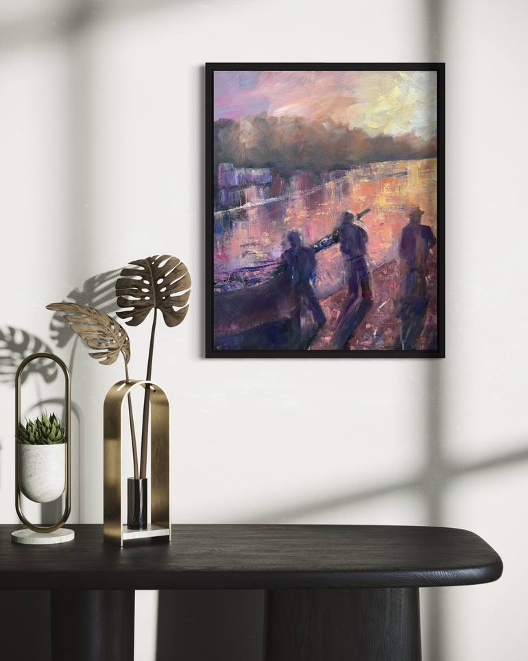 Original Abstract Landscape Painting by Agnieszka Lokaj