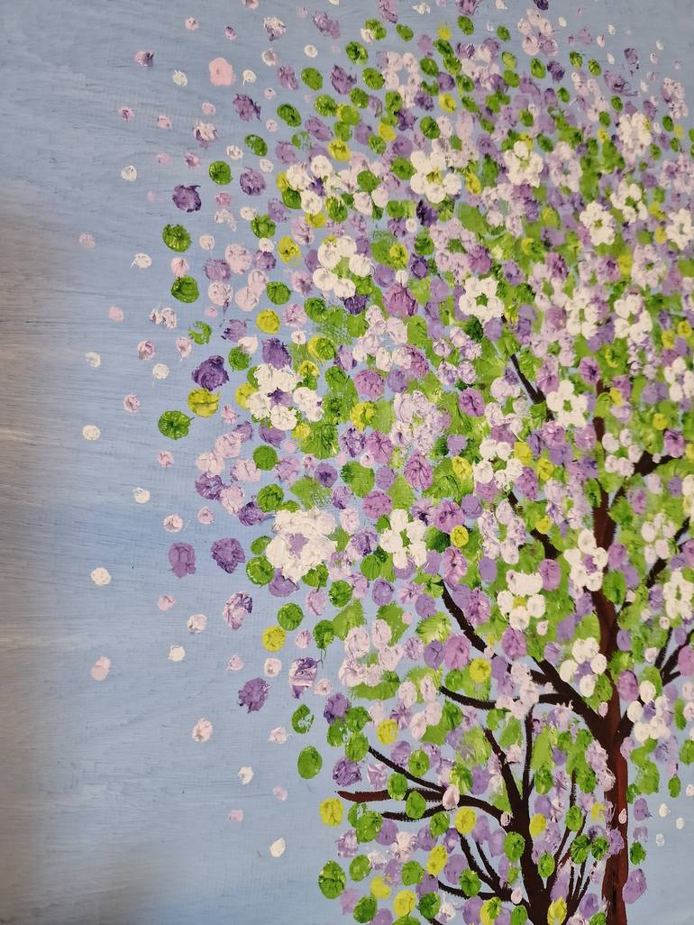 Original Abstract Tree Painting by Nina Semke