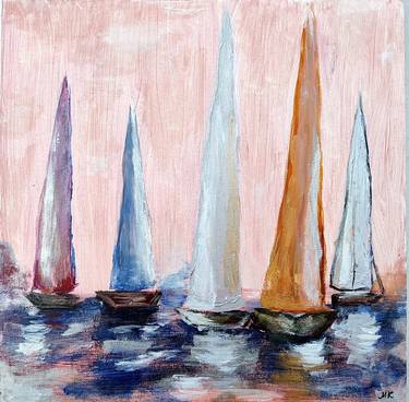 Print of Boat Paintings by Mariya Missonova