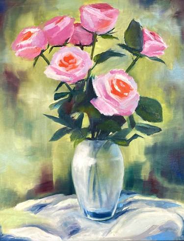Original Impressionism Floral Paintings by Larysa Lohachova