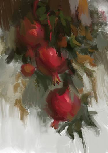 Pomegranates. Digital art. thumb