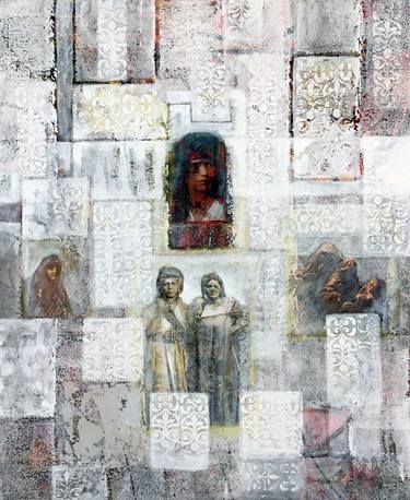 Original Contemporary People Mixed Media by Nasser Palangi