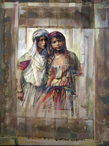 Original Contemporary People Mixed Media by Nasser Palangi