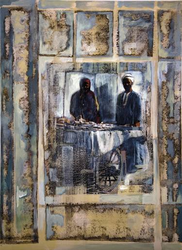 Original Contemporary People Mixed Media by Nasser Palangi