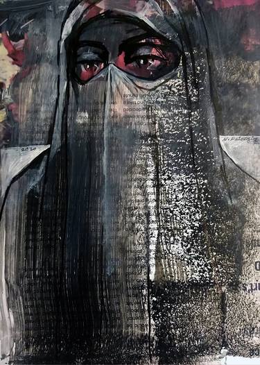 Print of Conceptual People Mixed Media by Nasser Palangi