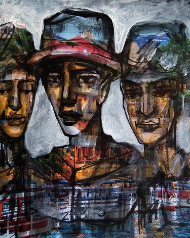 Print of Conceptual People Mixed Media by Nasser Palangi