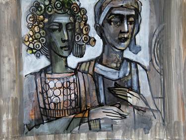 Original Contemporary People Mixed Media by Nasser Palangi