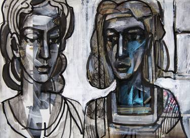 Print of Conceptual People Mixed Media by Nasser Palangi