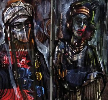 Print of Conceptual People Mixed Media by Nasser Palangi