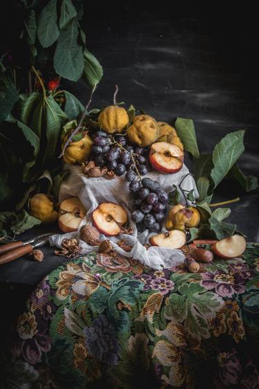 Apples, grapes, and quince - still life thumb