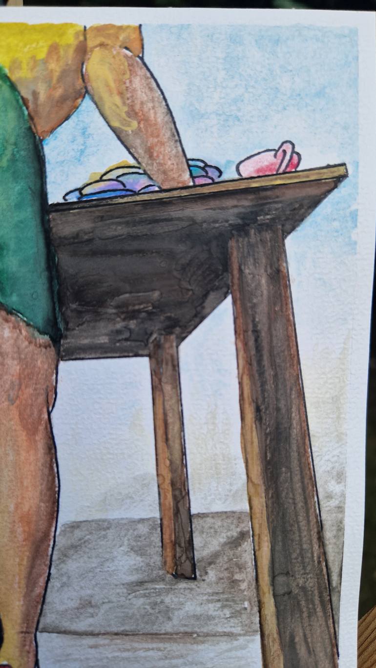 Original Figurative Children Painting by MałGorzata SobańSka