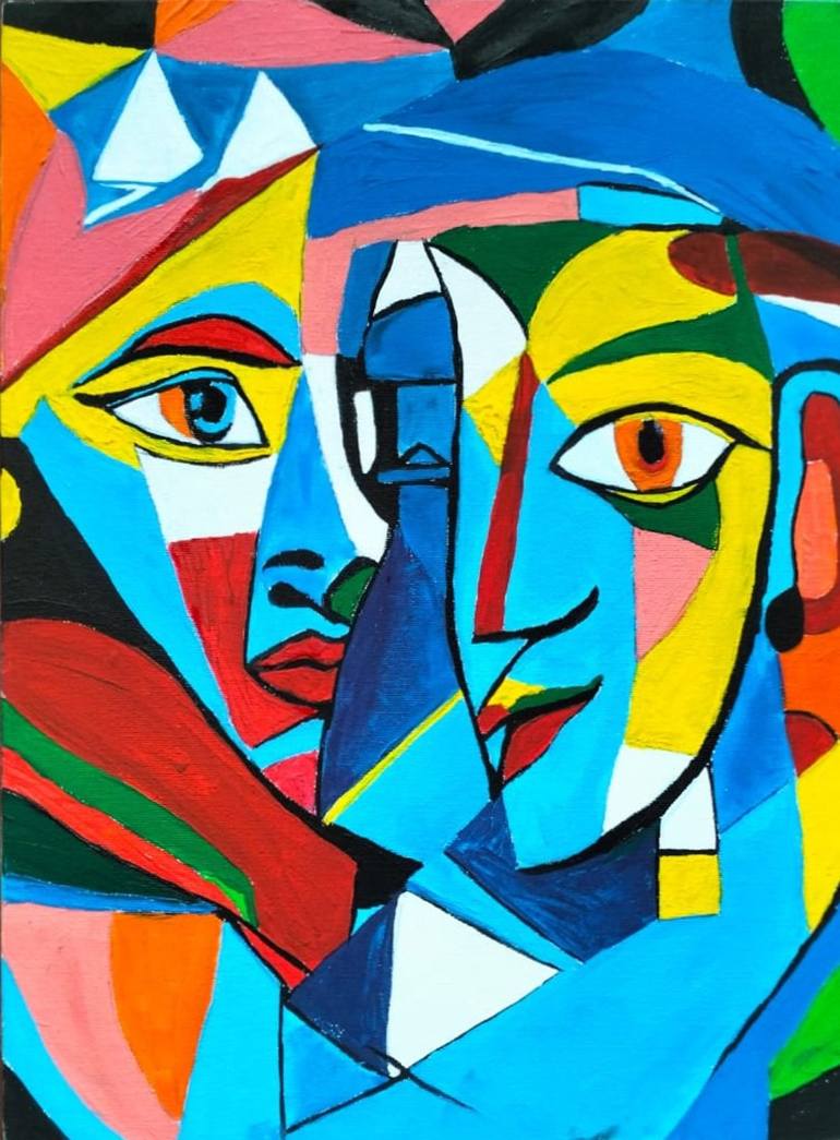 Picasso Style art Painting by Shivnath Kisku | Saatchi Art