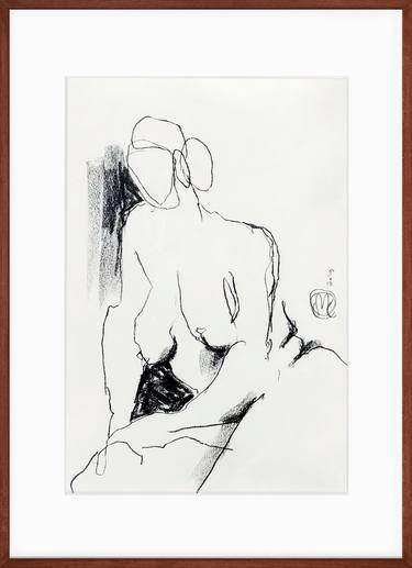 Original Nude Drawings by Malin Helgesson - Lefty Nude Art