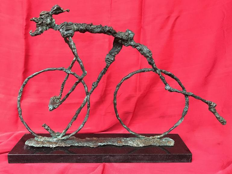 Original Figurative Bicycle Sculpture by Erno Toth