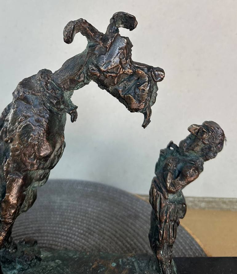 Original Figurative Dogs Sculpture by Erno Toth