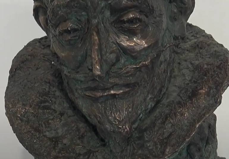 Original Figurative Celebrity Sculpture by Erno Toth