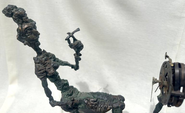 Original Expressionism Time Sculpture by Erno Toth