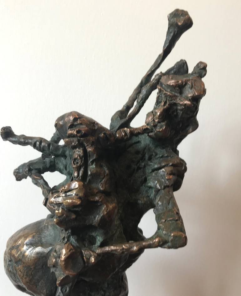 Original Expressionism Music Sculpture by Erno Toth