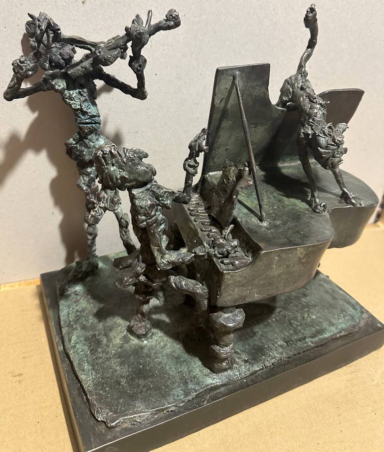 Original Expressionism Music Sculpture by Erno Toth