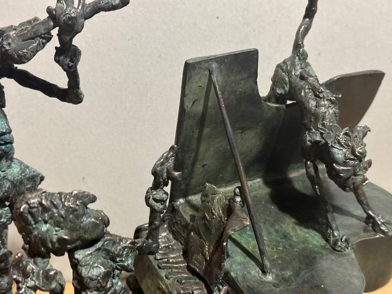 Original Expressionism Music Sculpture by Erno Toth