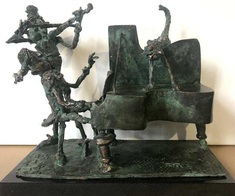 Original Expressionism Music Sculpture by Erno Toth