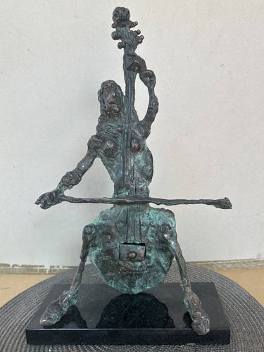 Original Figurative Music Sculpture by Erno Toth