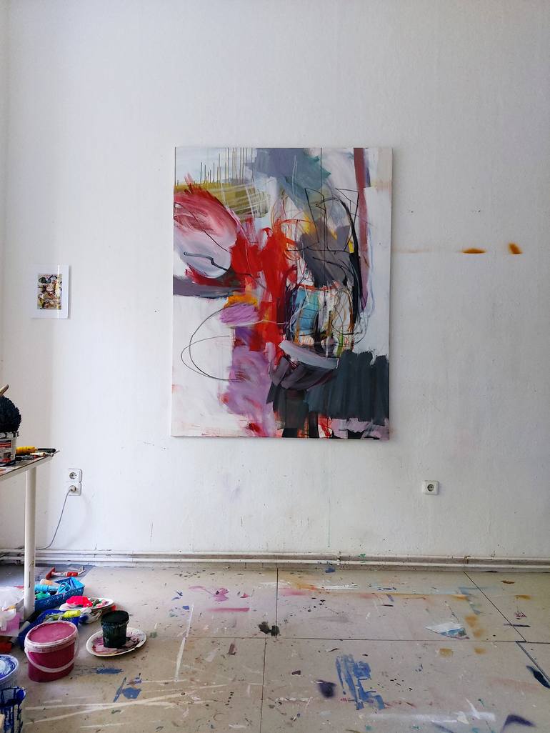 Original Abstract Expressionism Abstract Painting by Birgit Fechner