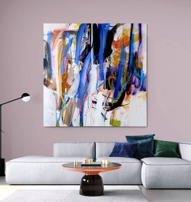 Original Abstract Expressionism Abstract Painting by Birgit Fechner