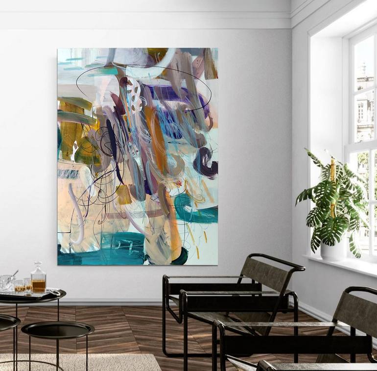 Original Abstract Expressionism Abstract Painting by Birgit Fechner