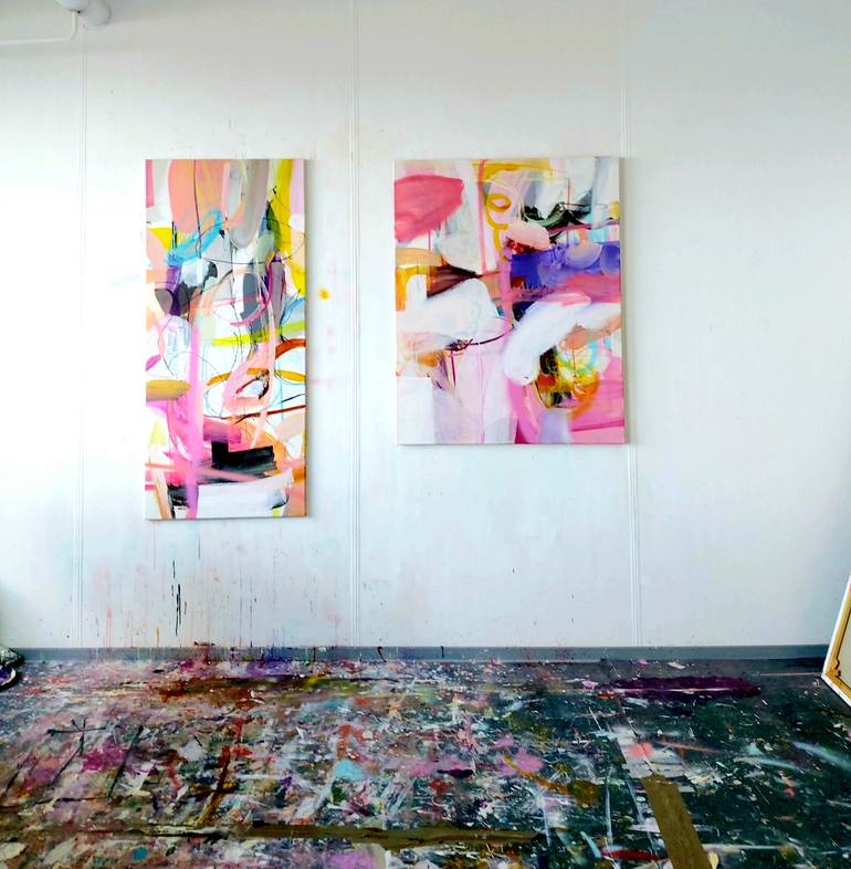 Original Contemporary Abstract Painting by Birgit Fechner