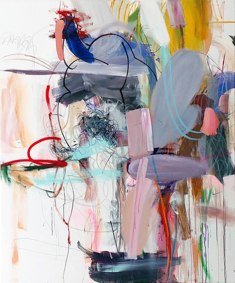 Original Abstract Expressionism Abstract Paintings by Birgit Fechner
