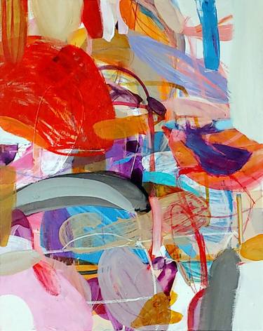 Original Abstract Expressionism Abstract Painting by Birgit Fechner
