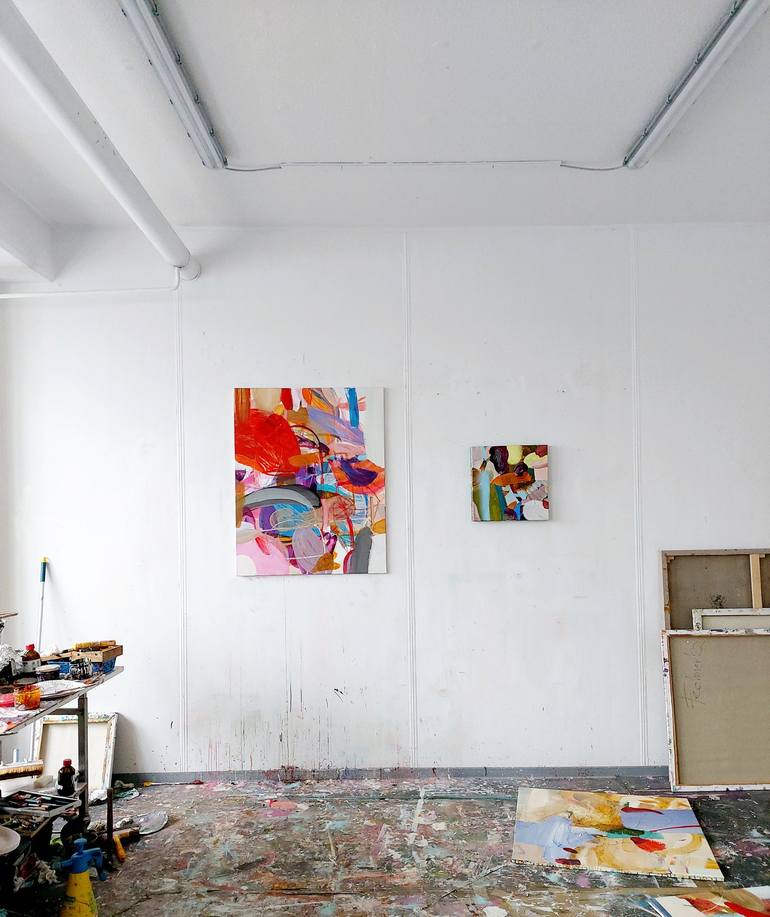 Original Abstract Expressionism Abstract Painting by Birgit Fechner