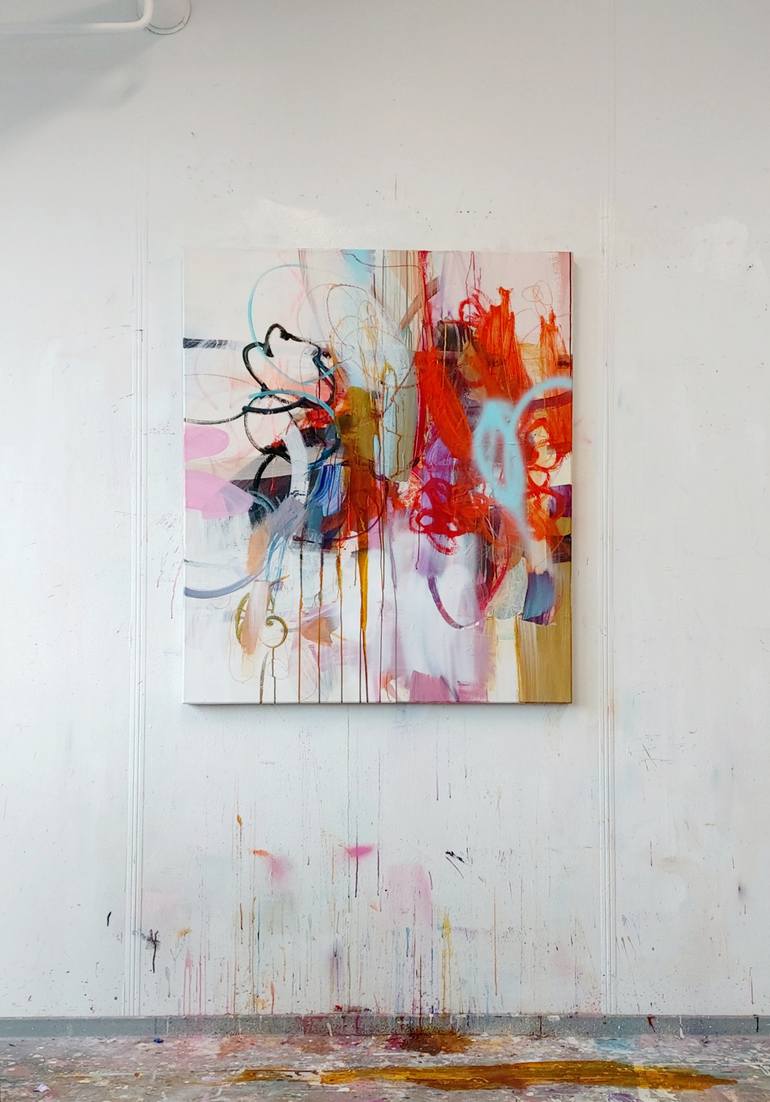 Original Abstract Expressionism Abstract Painting by Birgit Fechner