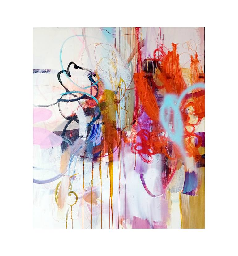 Original Abstract Expressionism Abstract Painting by Birgit Fechner