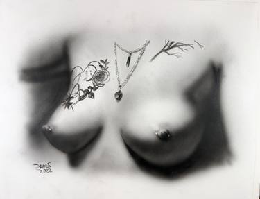 Print of Photorealism Women Mixed Media by James-Patrick Bouthillier
