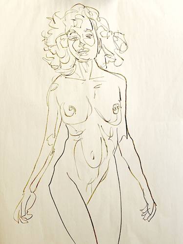 Original Abstract Expressionism Women Drawings by James-Patrick Bouthillier