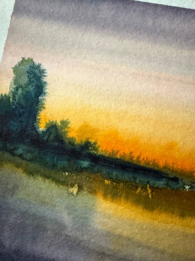 Original Abstract Landscape Painting by Daiva KaraliūTė