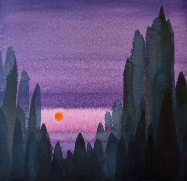 Original Expressionism Landscape Paintings by Daiva Karaliūtė