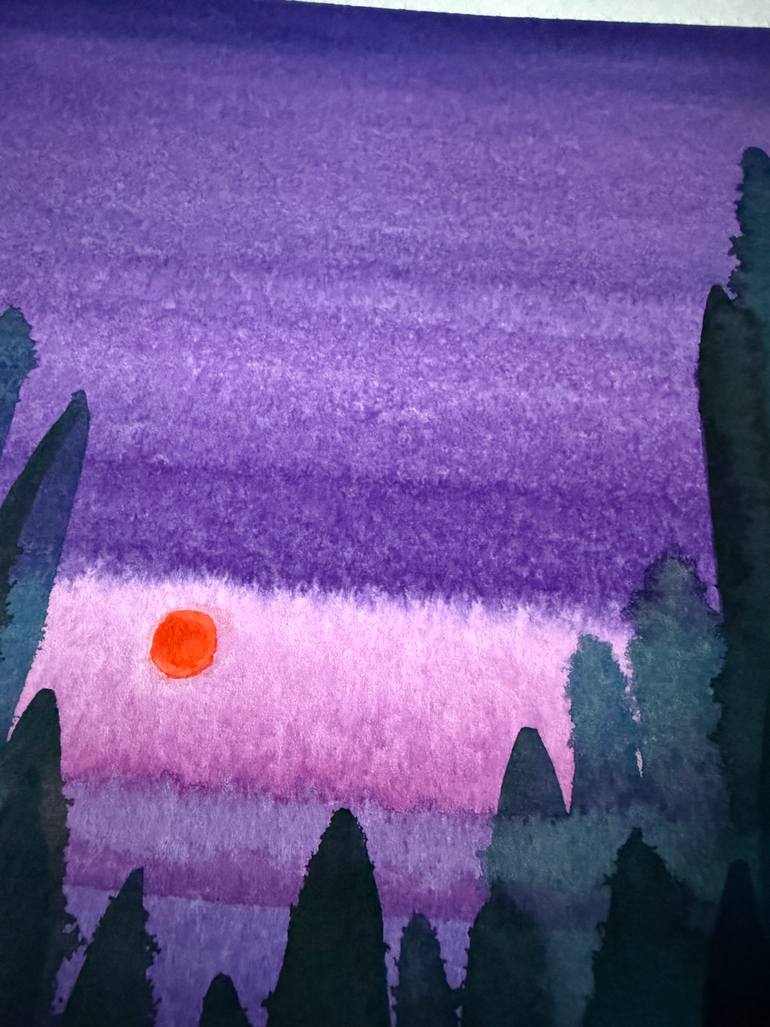 Original Expressionism Landscape Painting by Daiva KaraliūTė