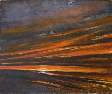 Original Expressionism Seascape Painting by Daiva Karaliūtė