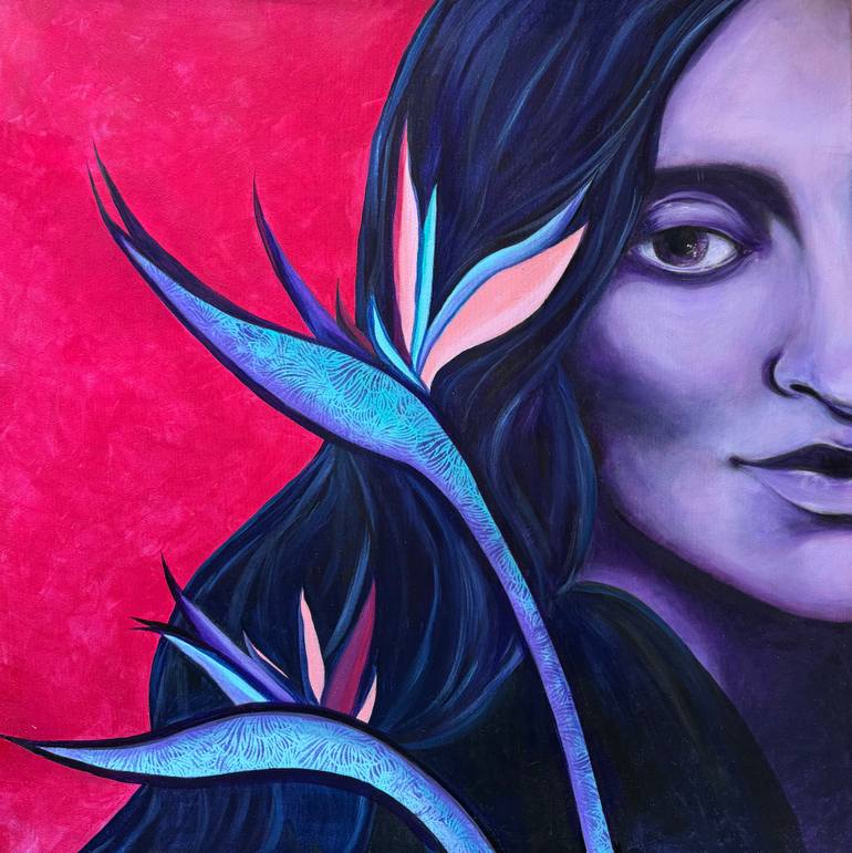 Original People Painting by Daiva Karaliute | Contemporary Art on Canvas | Birds of Paradise
