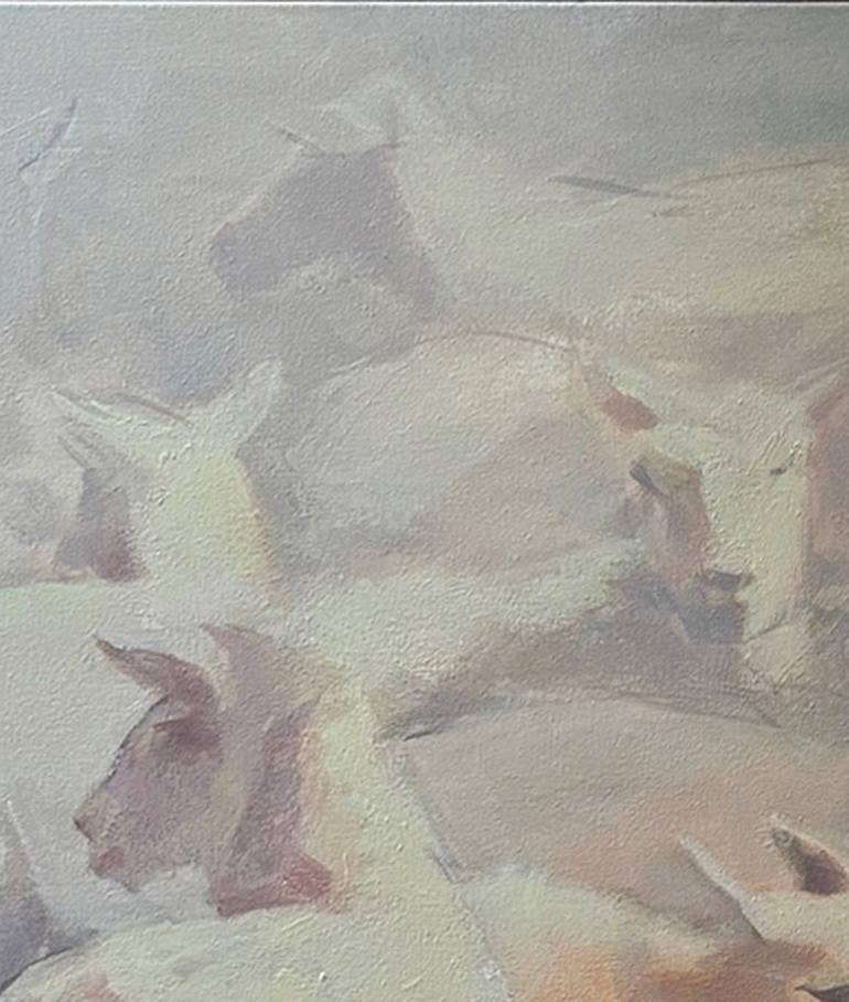 Original Contemporary Animal Painting by Nicole S Pousset