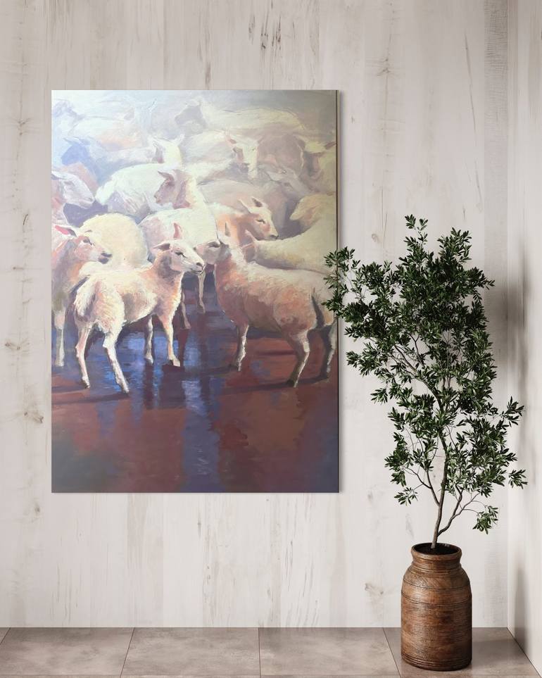 Original Contemporary Animal Painting by Nicole S Pousset