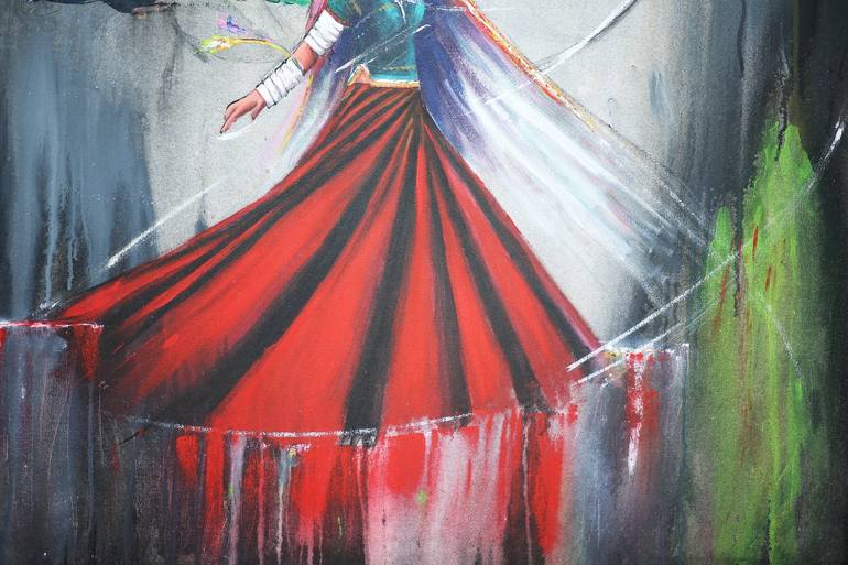 Original Abstract Women Painting by Saqib Ali Syed