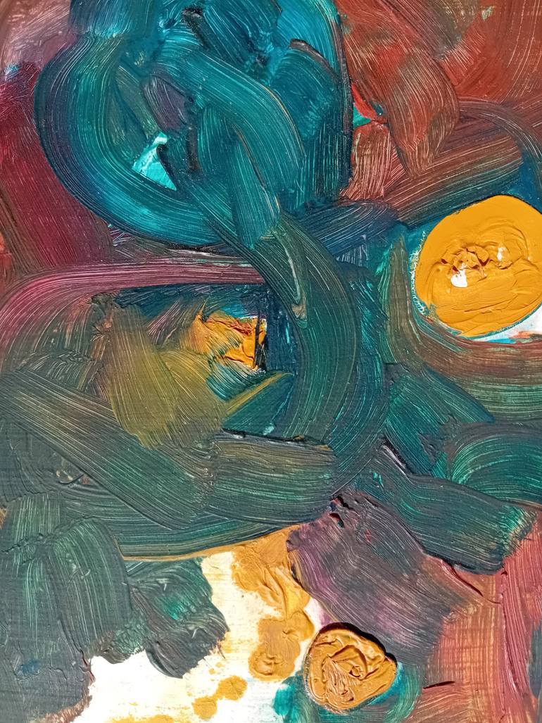 Original Abstract Expressionism Abstract Painting by Ana Rolaca Costa