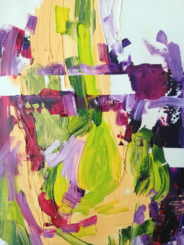 Original Abstract Expressionism Abstract Painting by Ana Rolaca Costa