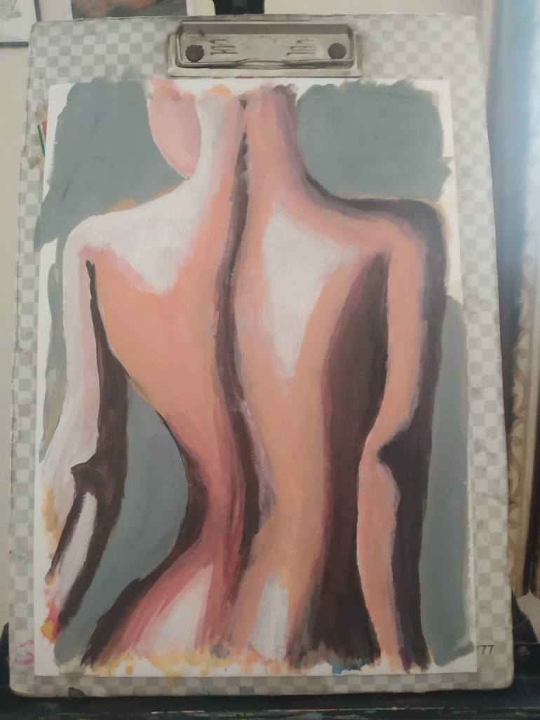 Original Abstract Expressionism Nude Painting by Ekta Yadav